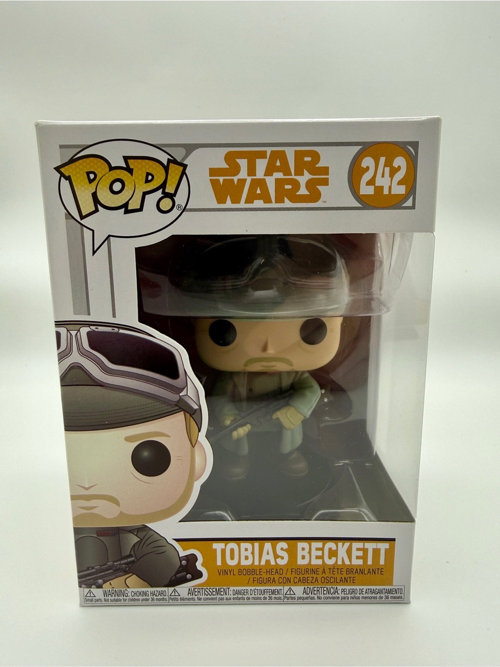Star Wars: Solo Tobias Beckett Funko Pop #242 with Pop Protector - Vaulted - New